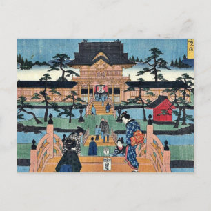 Postal Dentro del santuario de Kameido Tenmangu, por Ando