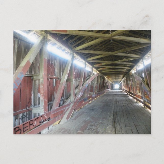 Postal Dentro del viejo puente (Anverso)