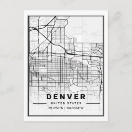 Postal Denver CO Colorado USA Travel City Map