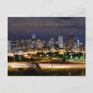 Postal Denver, Colorado de noche