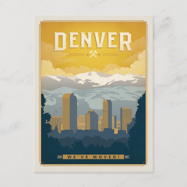 Postal Denver, Colorado | ¡Nos hemos mudado! (Anverso)