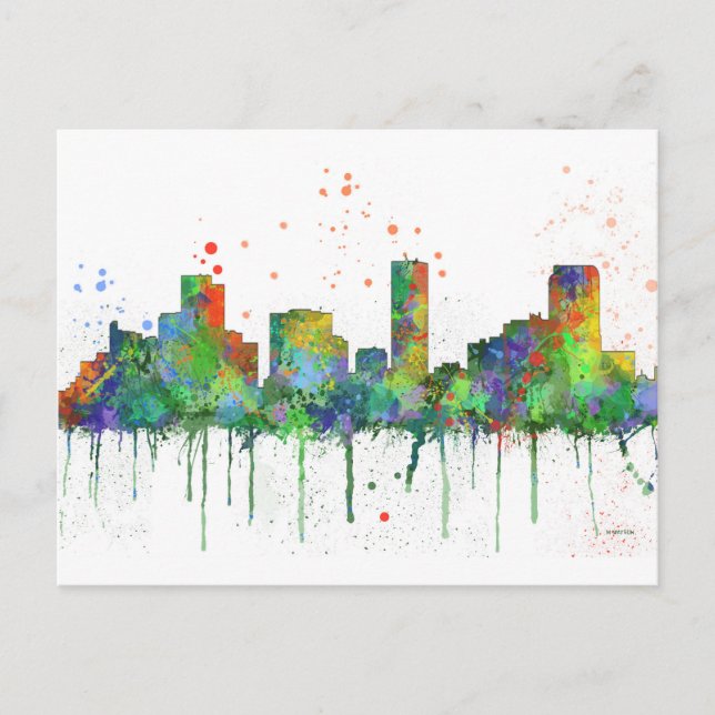 POSTAL DENVER, COLORADO SKYLINE (Anverso)