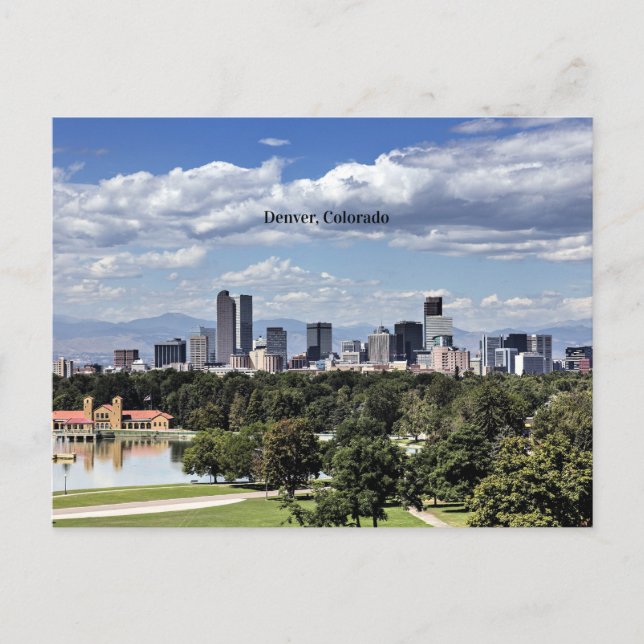 Postal Denver, Skyline de Colorado (Anverso)