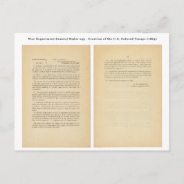 Postal Departamento de Guerra Orden General 143 tropas de