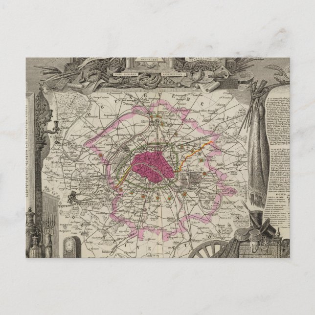 Postal Departamento De La Seine (Anverso)