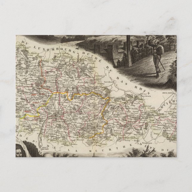 Postal Departamento de Moselle (Anverso)