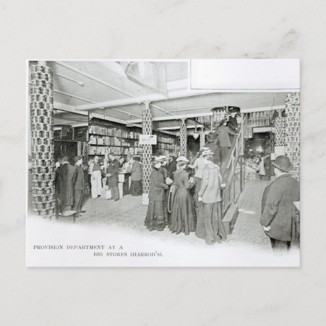 Postal Departamento de Provisión de Harrods, c.1901 (Anverso)