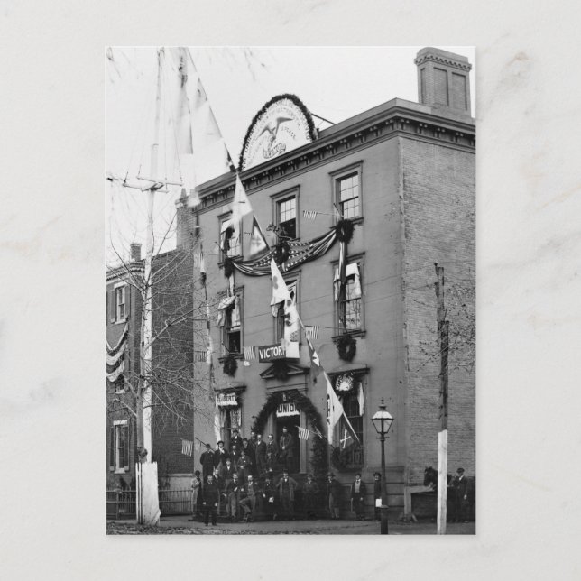 Postal Departamento de ropa de guerra civil, 1865 (Anverso)