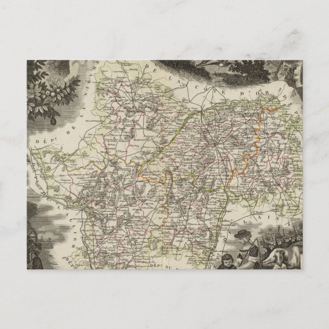 Postal Departamento de Saone y Loira (Anverso)