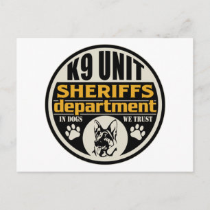 Postal Departamento del sheriff de la unidad K9