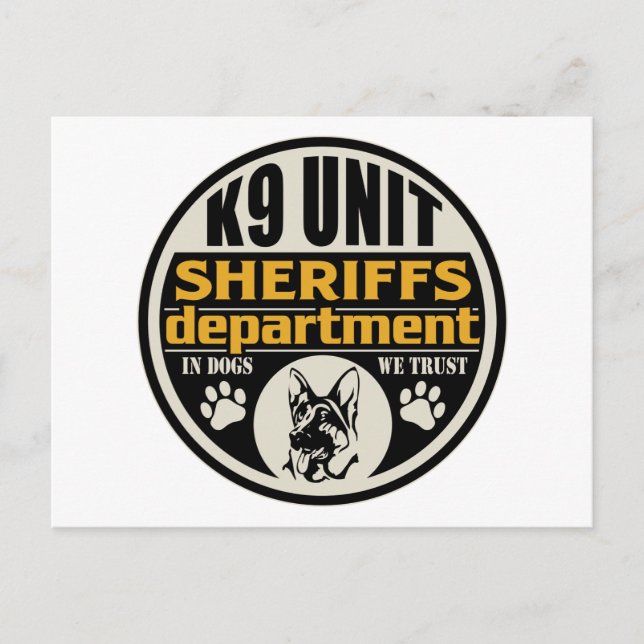 Postal Departamento del sheriff de la unidad K9 (Anverso)