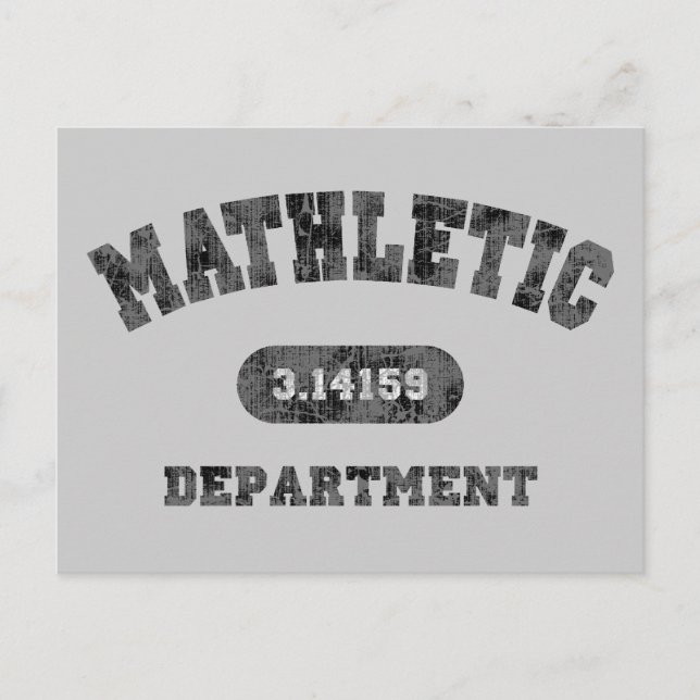 Postal Departamento matemático (Anverso)
