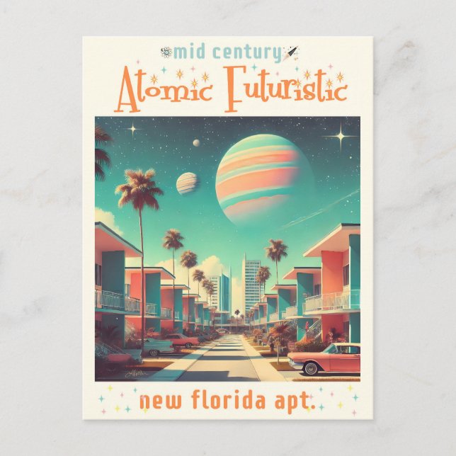 Postal Departamentos de Nueva Florida, Futuristas Atómico (Anverso)