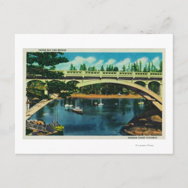 Postal Depoe Bay and Bridge, OregonDepoe Bay, OR (Anverso)