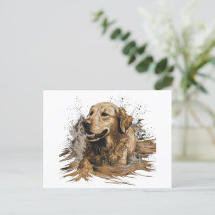 Postal Deporte acuático Golden Retriever