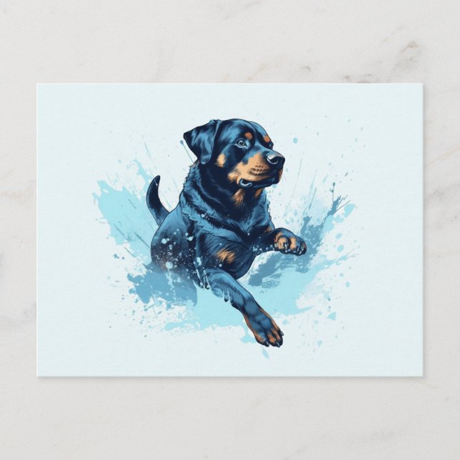 Postal Deporte de agua Rottweiler (Anverso)