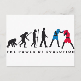 Postal deporte de caja de evolución