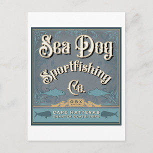 Postal Deporte de perro de mar OBX