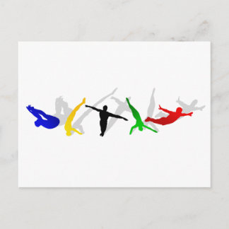 Postal Deporte de plataforma de alta buceo para buceo