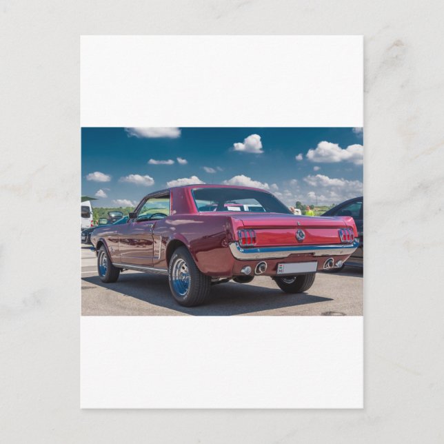 Postal Deportes automovilísticos Mustang Rojo Músculo Mot