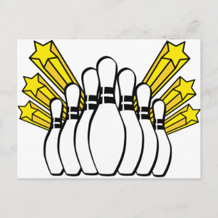 Postal Deportes Ball Bowling Coach Team Game Strike
