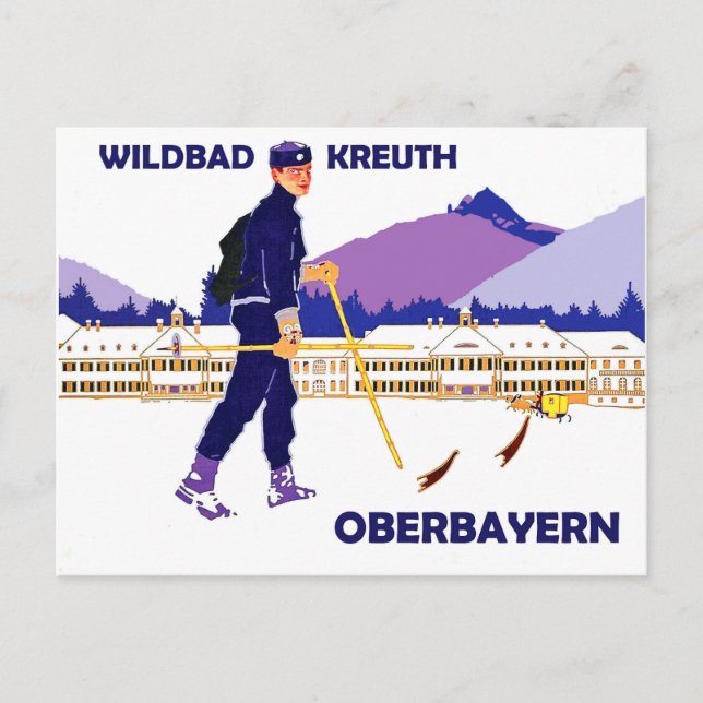 Postal Deportes de invierno en Wildbad - kreuth, Oberbaye (Anverso)