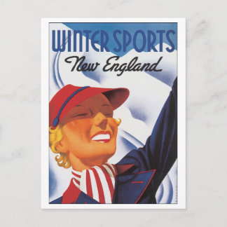 Postal Deportes de invierno Nueva Inglaterra