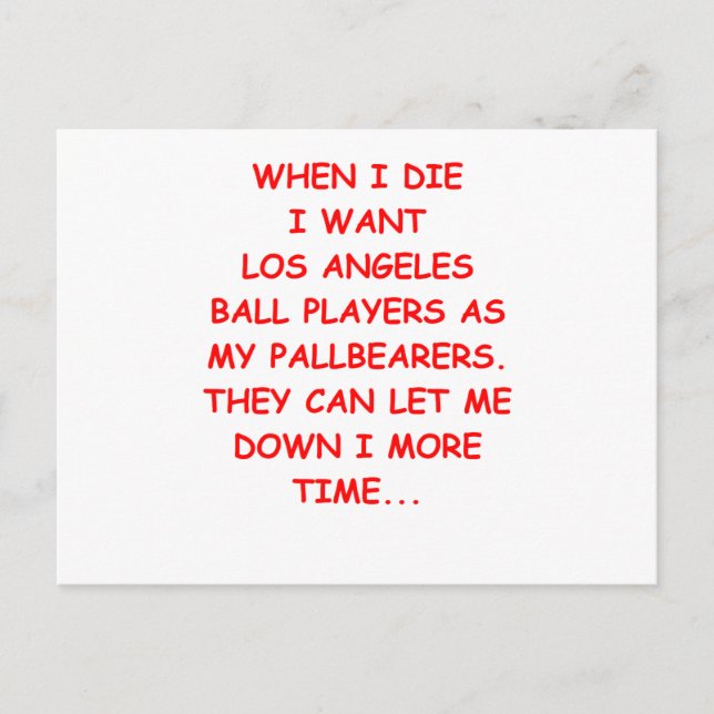 Postal deportes de los angeles (Anverso)