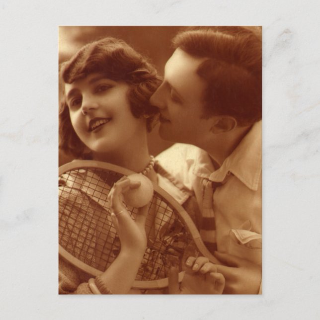 Postal Deportes de moda Tenis, Amor y Romance (Anverso)
