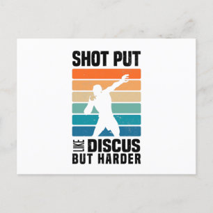 Postal Deportes de Shot Put Regalos de canto divertidos