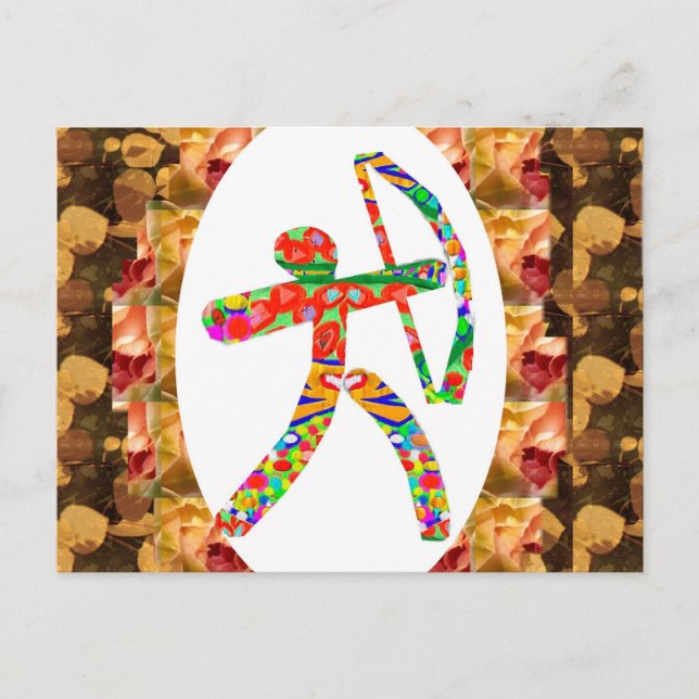 Postal Deportes del TIRO AL ARCO: Emboscada del asesino (Anverso)