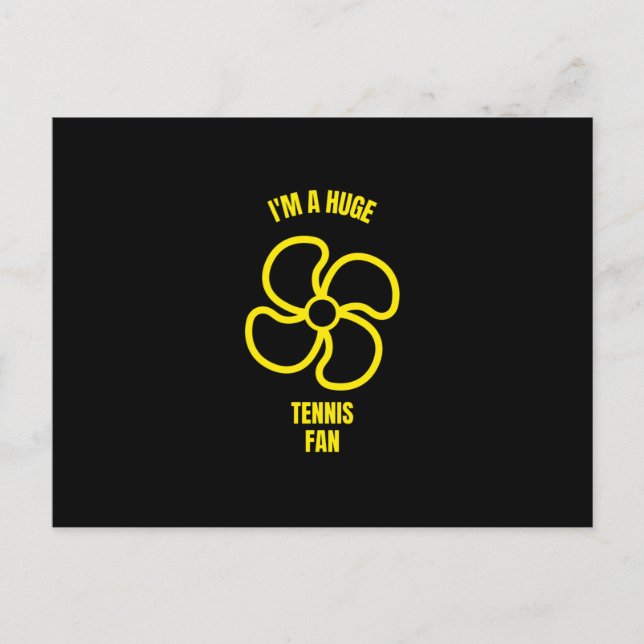 Postal Deportes divertidos de hinchas de tenis (Anverso)