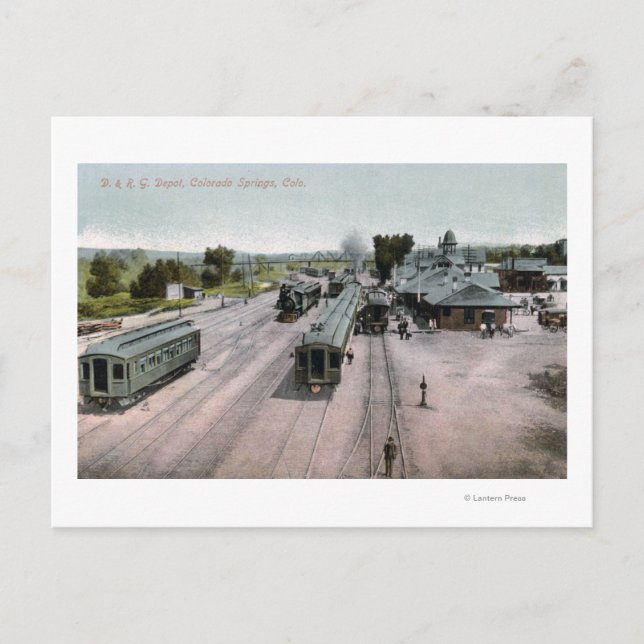 Postal Depósito de ferrocarril D & R G (Anverso)