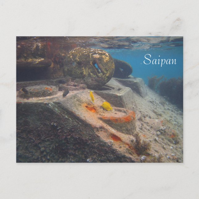 Postal Depósito de pescado, saipan (Anverso)