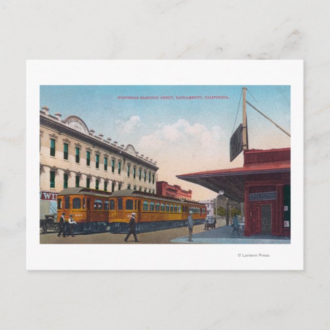 Postal Depósito de tren eléctrico del norte (Anverso)