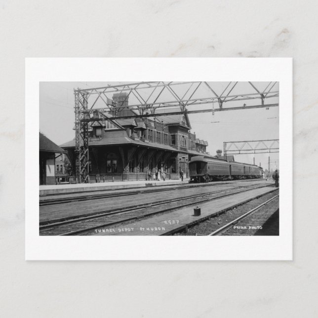 Postal Depósito de túnel, Port Huron, Michigan - Louis Pe (Anverso)