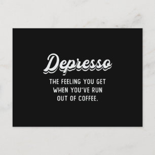 Postal Depresión de la Salud Mental La Sensación De Café