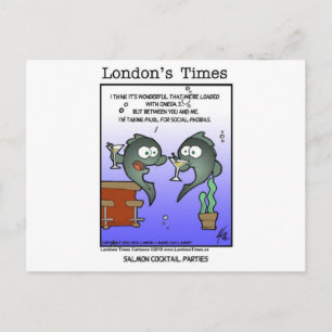 Postal Depresión Salmon Funny Cards Mugs & Gifts