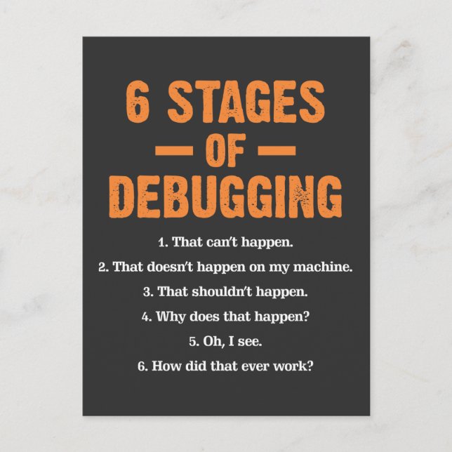 Postal Depuración de Codificador de Codificación de fallo (Anverso)