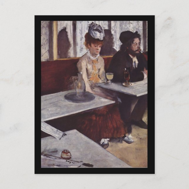 Postal Der Absinth. Degas, Edgar Germain Hilaire (Anverso)