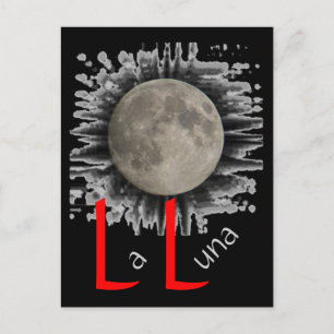 Postal Der Mond, la lune, la luna, la luna Postkarte