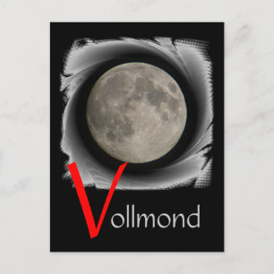 Postal Der Mond, la lune, la luna, la luna Postkarte