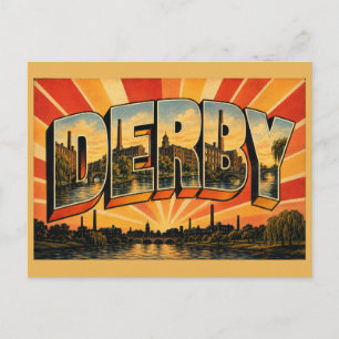 Postal Derby Inglaterra Río Derwent Patrimonio Industrial