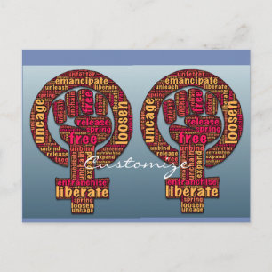 Postal derechos de las mujeres de 2017 levantaron pust Th