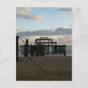 Postal Derelict West Pier Brighton Inglaterra