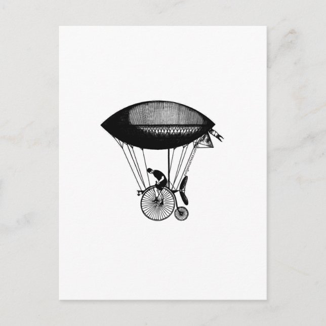 Postal Derigicíclico de Steampunk (Anverso)