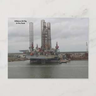 Postal Derivación de plataforma de aceite en Galveston, T