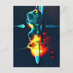 Postal Derivación líquida brillante