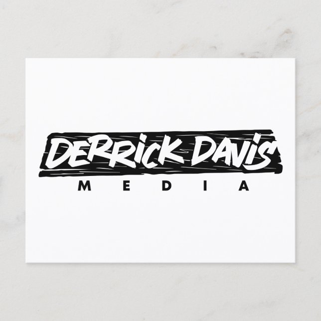 Postal Derrick Davis Media (logotipo negro) - Postcard (Anverso)