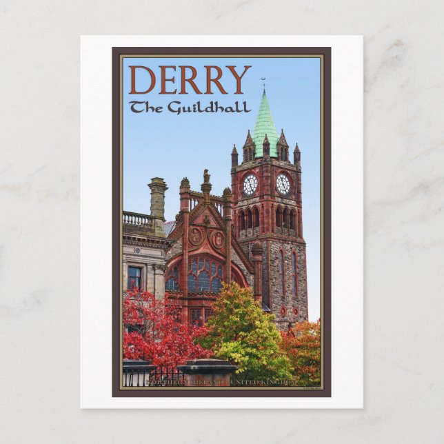 Postal Derry - El Guildhall (Anverso)